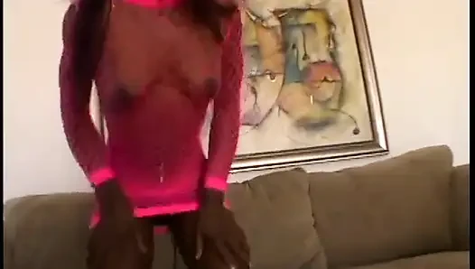 Ebony bitch gets her tight pussy pounded POV