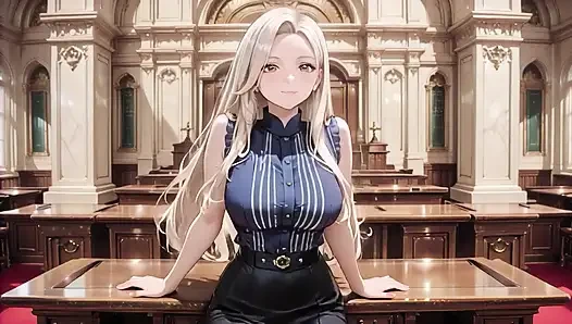 Sexy Library Office Lady Can’t Hold Back After Work! Elegant Attire Off for Oiled Wild Cowgirl
