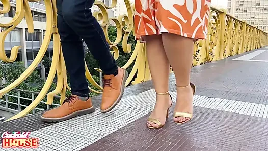 Cuckold Sharing His Chubby Wife with a Fellow Church Member