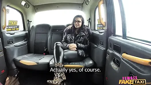 Female Fake Taxi - Two Hot Brunettes and a Sexy Dildo