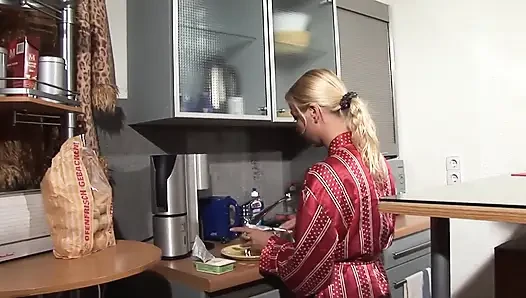 Cheating in Germany with Tattooed Whore and Small Natural Tits Gets Fucked in the Pussy