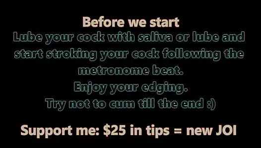 Guided JOI, Metronome Edging Challenge