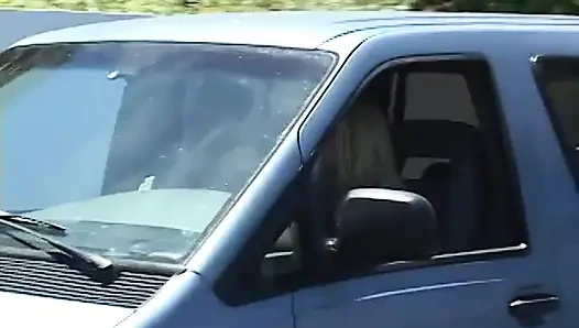 Blonde mature outdoors sucks and swallows the cum with pleasure
