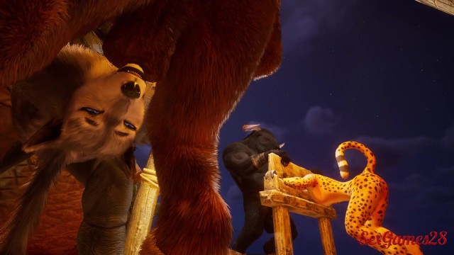 Furry girls have an orgy with big cocks in furry sex from Wild Life