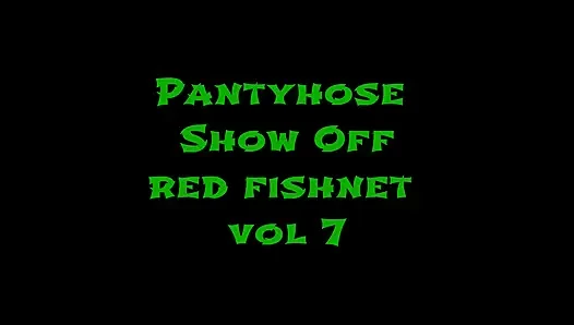 Red Fishnet Pantyhose Show off Volume 7