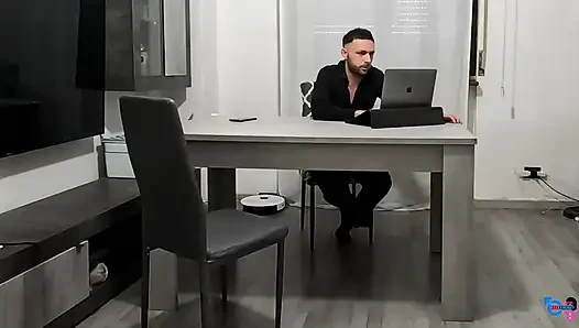 The Secretary Gets Her Feet Licked with Pantyhose and Gets Fucked Before Getting Cum on Her Heels and Swallowing Her!