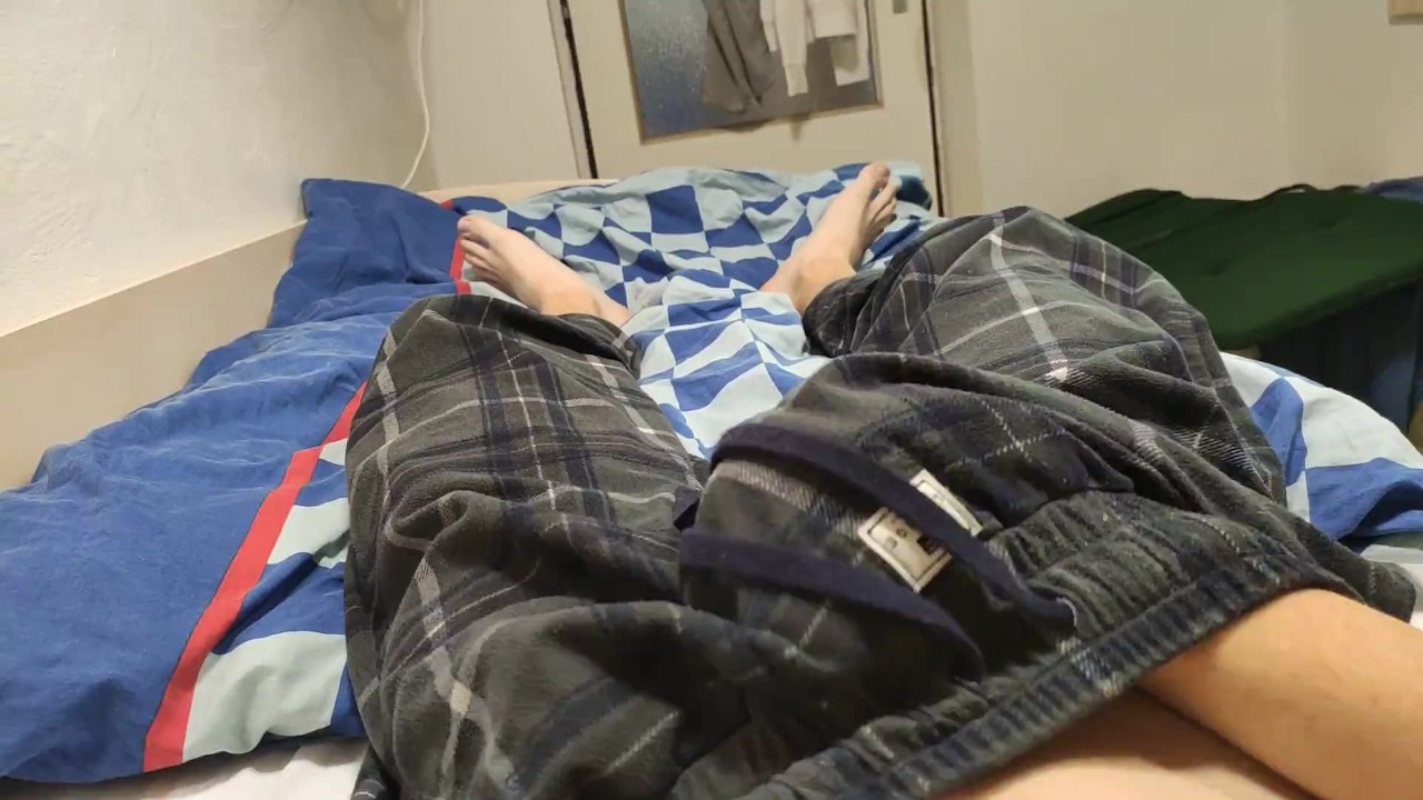 Teen boy morning masturbation