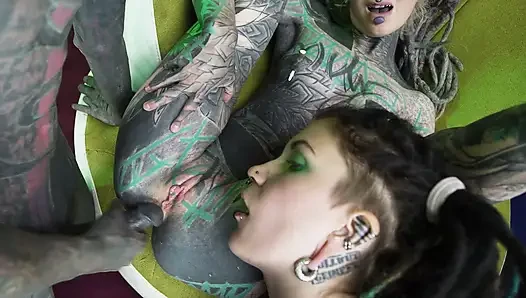 Hardcore Threesome Anal - Gapes, ATM and Facial Cumshot
