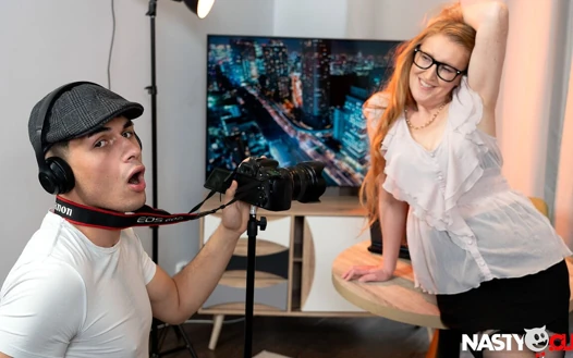 Mature Club - Juicy Redhead Showhost Lenka Seduces Her New Cameraman Bruno Baxter