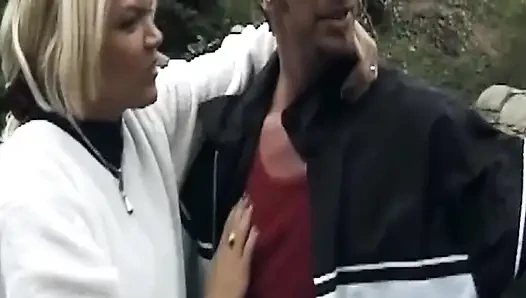 Blonde MILF Gets Pussy Licked and Creampied Outdoors