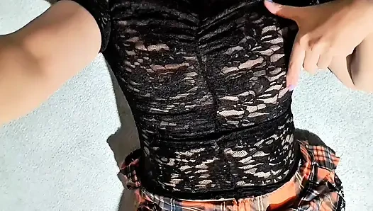 College girl masturbates with her neighbor