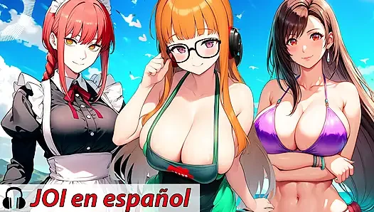 Spanish audio JOI. The goddesses of the island want to milk you non-stop.