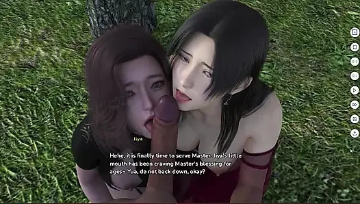 The faces of both women were drenched in his semen. gameplay