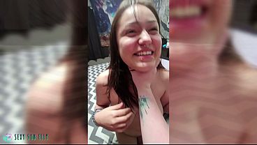 18 year old Native American from Montana teases daddy all day long & gets whats coming to her!