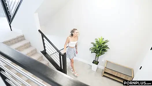 Pervy Stepdad Uses Thea Summer's Fuck Hole In The Shower