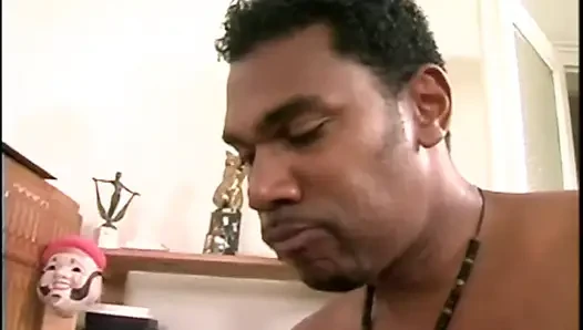 Orgy and Bukkake with Big Black Cocks for Young Blonde Slut