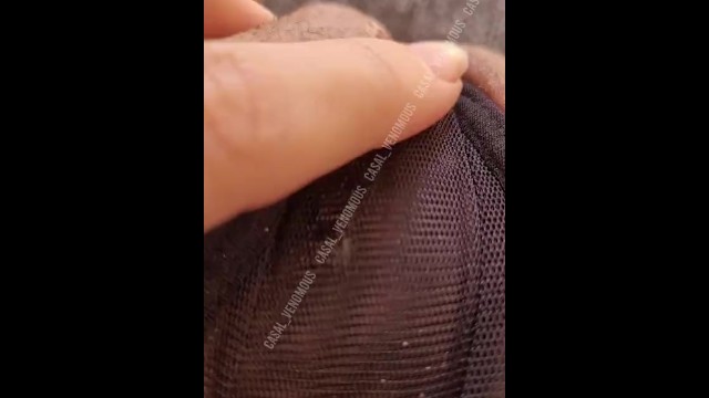 Mommy's pussy is leaking through her panties.