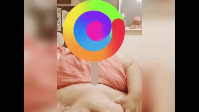 SSBBW Plays w Her Belly and Pierced Tits