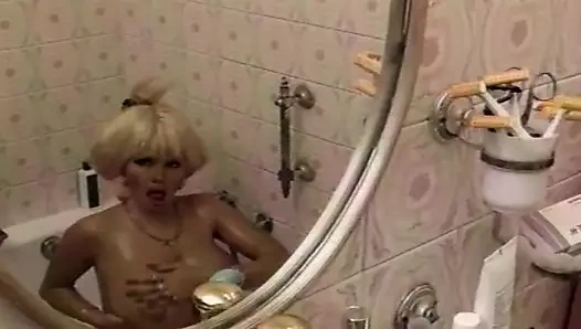 Blonde Big Titted MILF From France Showering