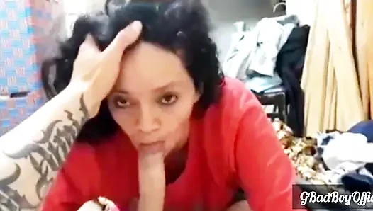Senior woman enjoying a young man's cock