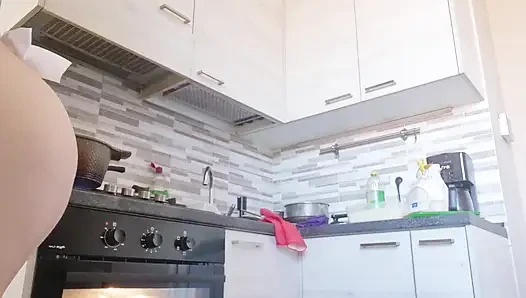 Naughty Hottie in the Kitchen