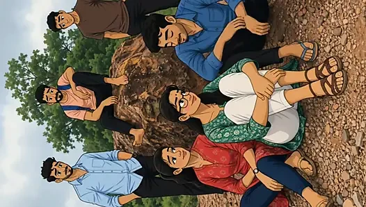 Horny Cartoon Woman Hardcore Gangbang with Multiple Men AI Video