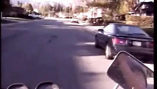 Mature biker slut Jordan Lee bends over and gets her pussy pounded from the back