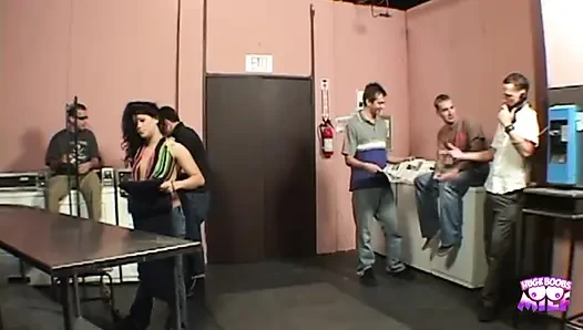 She Was Quiet but These Guys Were Very Loud When They Cum in Her Mouth
