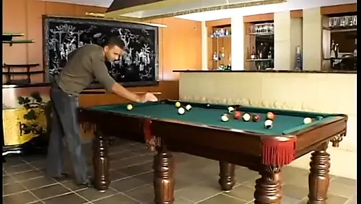 Tight hot blonde gets her butt pounded on the pool table