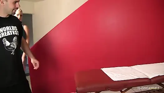 Strong guy spreads Anikka Albrites perfect curvy ass and fucks her pussy