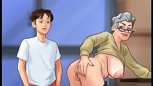 Summertime saga gameplay Gilf sex scene and gloryhole blowjob