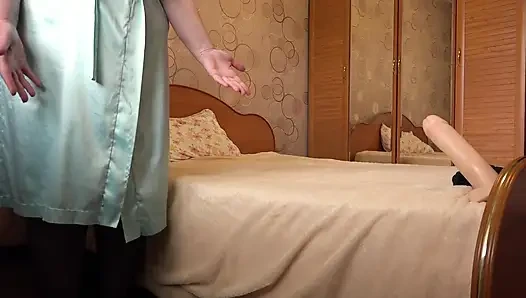 Are You Jerking off to My Dirty Panties? I'll Help You. Busty MILF Masturbates Her Hairy Pussy and Strokes a Dildo