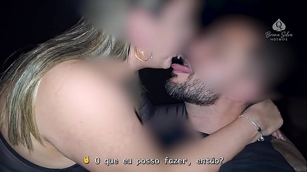 I sucked the guy off in public, he took me to the cabin, he came in my mouth, and I shared it with the cuckold - Part 3