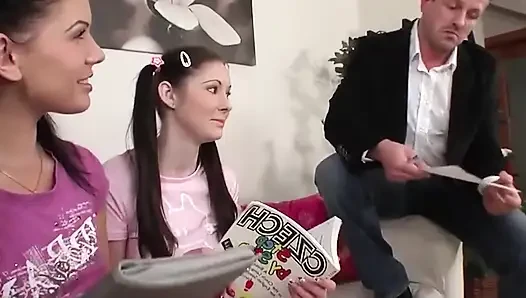 Babes Likes Anal Scene-2_trio with Two Schoolgirls in Pigtails Share Anal and Cumshot