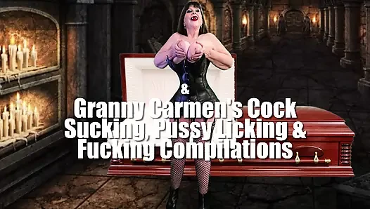Granny Carmen's Assorted Superhero Cosplay Cocksucking Compilation