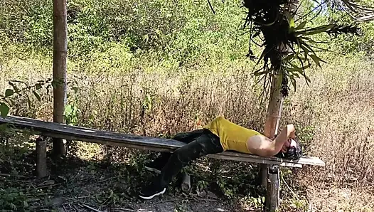 Fucking my big-assed stepmom in the woods