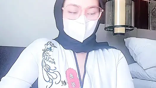 Auntie in a Japanese kimono