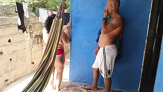 My neighbor waits for her husband to leave so she can seduce me. With her big, big ass