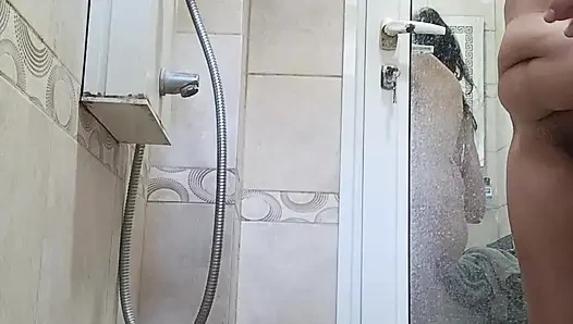 Hot bathroom shower show!