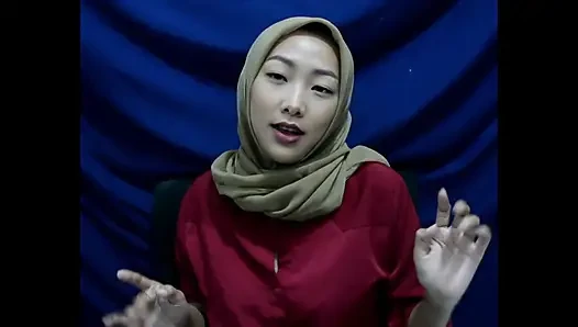 Hijab sex masturbating with dildo