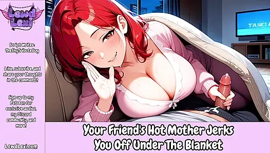Your Friend's Hot Step-Mother JERKS YOU OFF Under The Blanket - Erotic Audio Roleplay