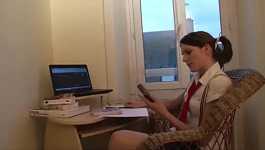 Riding her new boyfriend  hard