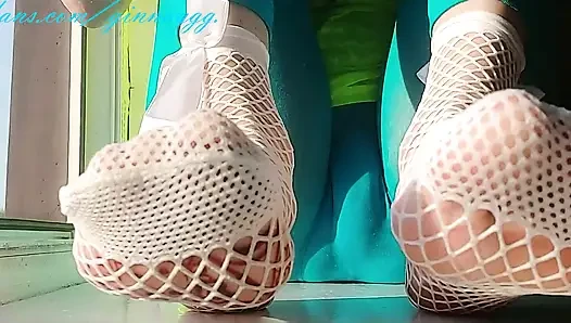 Foot Massage Wet Feet Slippery Toes Light Foot Strokes Beautiful Nails Pedicure Sexy Ginnagg