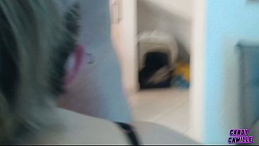 Cuckold threesome with a college guy (receiving his entire load of semen)