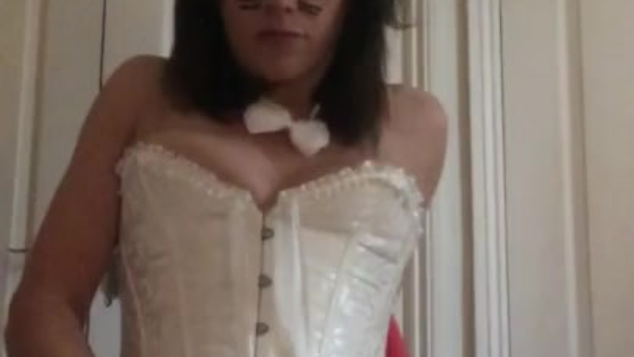 Easter bunny plays with herself till she cums.
