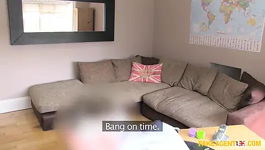 Fake Agent UK - Naughty Lexi L Begs John for Tight Anal Office Sex with Rimjob & Cumshot Clean-up