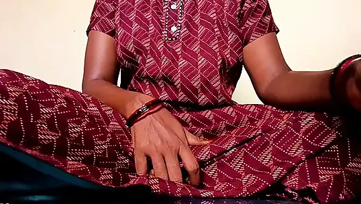 Ammu squeezes her breasts while wearing her nightie, turning up the heat 135