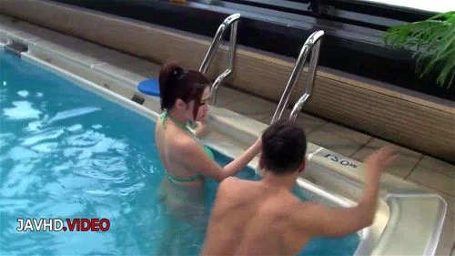 Tit fuck session begins wild Asian MILF bikini clad cumslut craves full creampie orgasm MILF