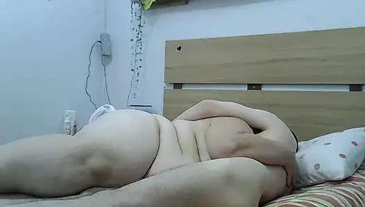 Romantic BBW wife sucking big dick