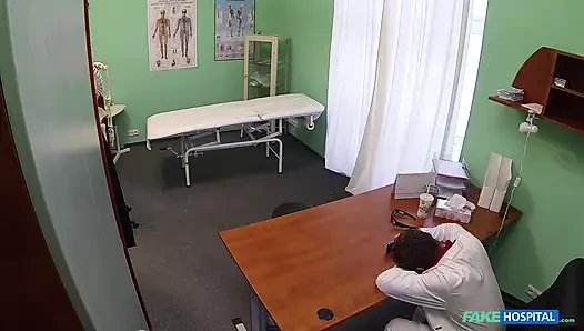 Fake Hospital - Horny British Tourist Meets a Doctor Indoors & Takes a Massive Facial POV